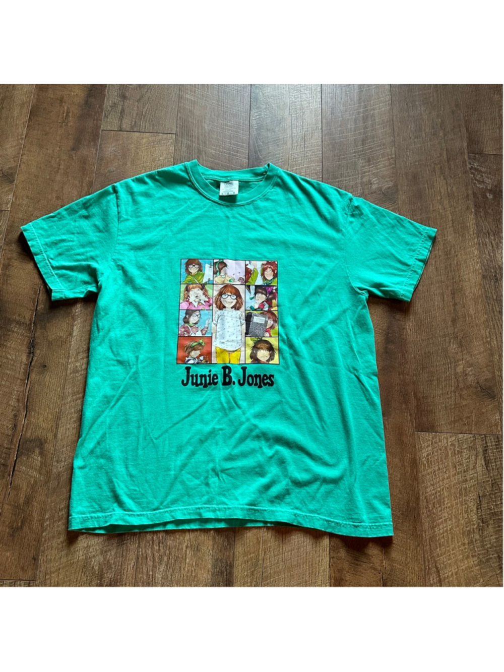 Adult Comfort Colors Green Junie B. Jones Short Sleeve Tee L